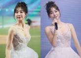 '나랑 결혼할래?'... 치어리더 안지현, 순백의 드레스 자태로 시선 강탈