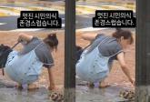 폭우에 '흙탕물'로 도로 침수되자, 맨손으로 쓰레기 건져올린 '빗속 영웅'